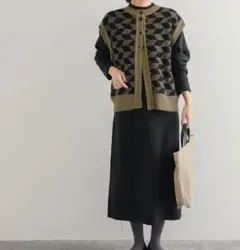 アーバンリサーチ ドアーズ　ジャガードベストセットニットワンピース 　M