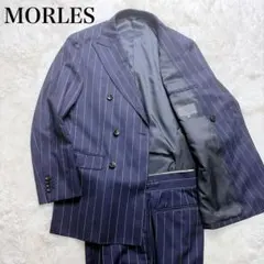 10 未使用　モアレス　MORLES スーツ　ダブル　カノニコ　L M エコバッグもハマる!? モアレスの脱力ダブルなセットアップ｜雑誌Begin
