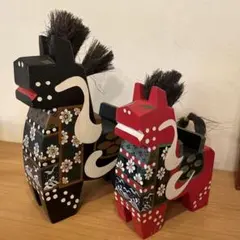 日本三駒　八幡馬 郷土玩具 伝統工芸品 2体セット 日本三駒 八幡馬 郷土玩具 伝統工芸品 2体セット - メルカリ