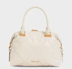 CHARLES&KEITH パフィーキルテッド トートバッグ