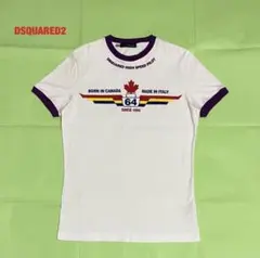【希少】DSQUARED2　ディースクエアード　リンガーTシャツ　ダメージ加工