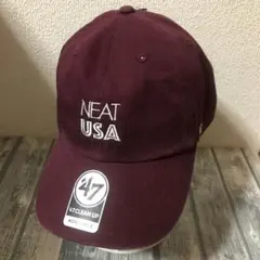 47 NEAT USA エンジ　キャップ　帽子