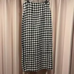 千鳥格子 ロングスカート