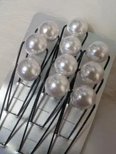 成人式　卒業式　結婚式　ホワイト　シンプル　髪飾り　ヘアピン　パール