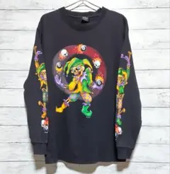 00s スカル　8ボール　長袖Tシャツ 袖プリ　ロシア製