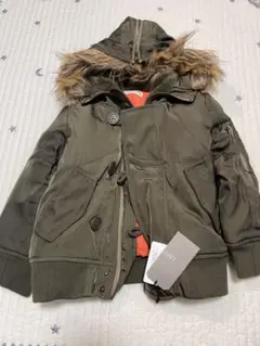 b.ROOM ファー付き中綿コート　100cm