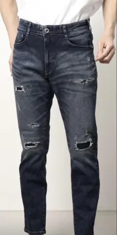 極美品☆エドウィンEDWINダメージデニム紺Sのサムネイル