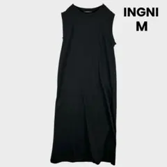 INGNI ノースリーブ ロング　ワンピース スリット　M 黒 シンプル