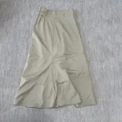 MISCH MASCH ベージュ フレアスカート ゴムウエスト
