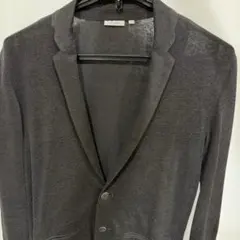 CK CALVIN KLEIN リネン ニットジャケット M 黒