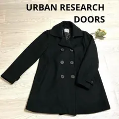良品　ショートコート　アーバンリサーチドアーズ　Pコート　黒　ブラック　Fサイズ
