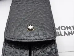 稀な未使用の稀少モデル逸品！GLOVE型極厚本革製ペンポーチ2本差し★モンブラン