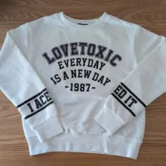 LOVETOXIC ロゴトレーナー ホワイト 　Мサイズ