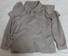 ボウタイ付きフリルブラウス[tg563]