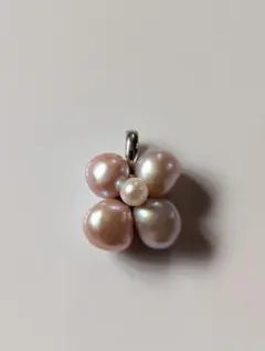 パールネックレストップ　真珠　ゴールドネックレス　ホワイトゴールドネックレス