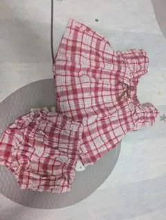 ベビー セットアップ チェック柄 トップス ブルマ