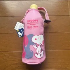 新品　スヌーピー　ペットボトルホルダー　ファスナー付き　ピンクのサムネイル