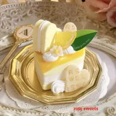 フェイクスイーツ♡ハートのレモンレアチーズムース♡