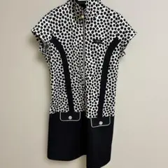 Kolwin ドット柄 半袖ワンピース レディースゴルフウェア