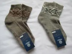 モンゴル暖かいウール靴下2足セット(サイズ23-25)