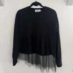 美品　AZUL by moussy ブラック長袖トップス