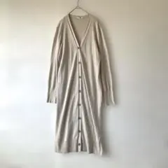 GAP ギャップ ロングカーディガン ベージュ M ボタン ニット 羽織