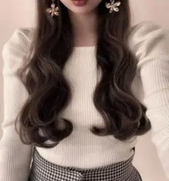 GRL パワショルスクエアネックニットトップス rut816