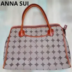 ANNA SUI　アナスイ　トートバッグ　キャンバス　レザー　2層　肩がけ