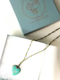 【sage jewelry】ハート型ターコイズ ネックレス(ヴィンテージ)
