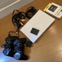 PlayStation 2 薄型本体 コントローラー2個 メモリーカード　ソフト