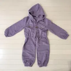 コーデュロイ セットアップ　130cm パープル