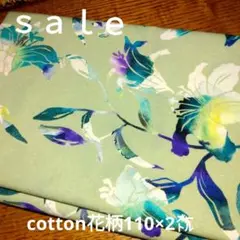 E3◇ｓａｌｅ◇綿レーヨン混2㍍薄緑系