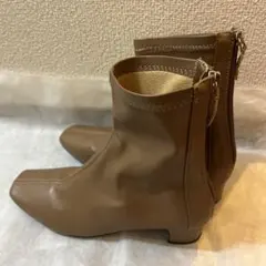 ショートブーツ ファスナー付き