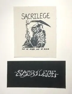 SACRILEGE 布パッチ パンク ハードコア クラストのサムネイル