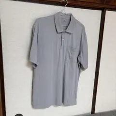 無印良品 ポロシャツ 紳士 洗いざらし天竺編み半袖ポロシャツ メンズ　Ｌ　グレー