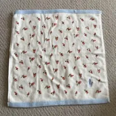 シールタグ付き　 ポロ・ラルフ・ローレン 花柄タオルハンカチ