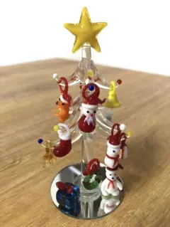 ガラス製卓上クリスマスツリー