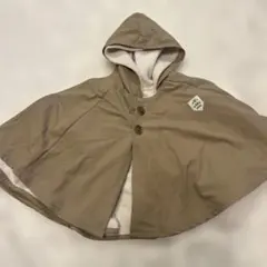 【美品】BOBO ベビー ポンチョ マント ベージュ70〜90
