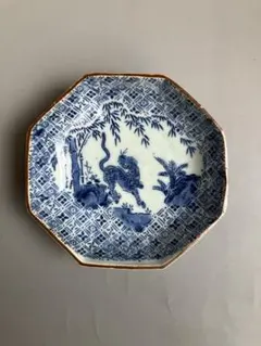 時代物　古伊万里　八角皿　大皿　染付　　陶器皿　　　伝統工芸品　　　K-2 時代物 古伊万里 八角皿 大皿 染付 陶器皿 伝統工芸品 K-2 - メルカリ