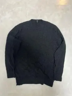 UNIQLO カシミア100% ダークグレー クルーネックセーター M