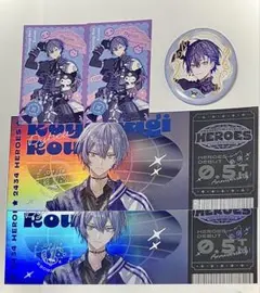 小柳ロウ サンリオ 缶バッジ カード ハーフアニバーサリー チケット風カード