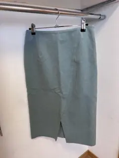 【美品】RIVE DROITEスウェード タイトスカート くすみ水色 上品