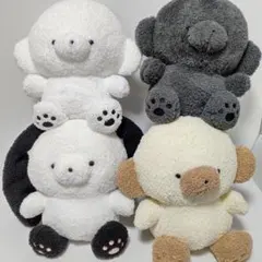 じょせまる 　BIGぬいぐるみ　らて じょせまる(くろ) ごまみるく　4種セット