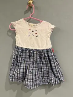 ミキハウス　リボン刺繍 ワンピース 90cm