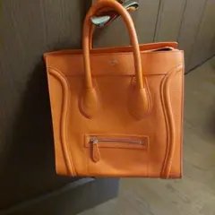 CELINEオレンジ レザートートバッグ中身もキレイまたあげます！