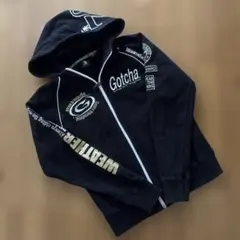 Gotcha ガッチャ　ジップアップパーカー 長袖　黒　S