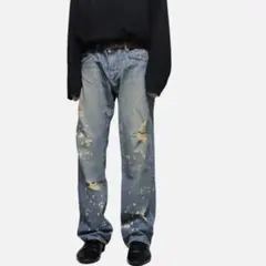 00s ダメージ　ストレート デニム グランジ　W35