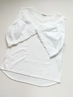 axes femme ホワイト レース袖 カットソー 半袖のサムネイル