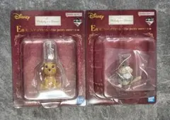 ディズニー　一番くじ　Ｅ賞　ミニフィギュアチャーム　2点　レディ　とんすけ