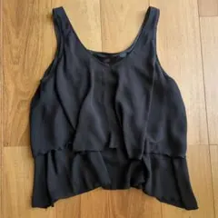 リップサービス　シフォン　チュニック　トップス　黒　レディース　ノースリーブのサムネイル